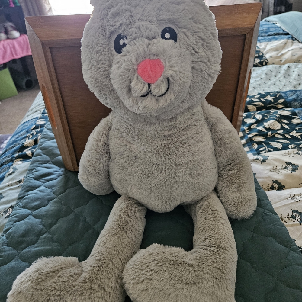 Plush Squeaky Dog Toy - Gray